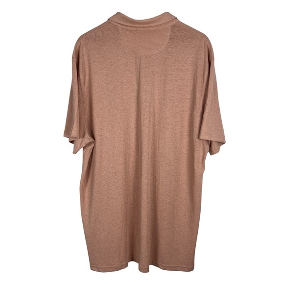 NWT RAILS Men's Levant Flamingo Short Sleeve Pink Polo Shirt XXL Hemp/Org Cotton - Picture 4 of 14